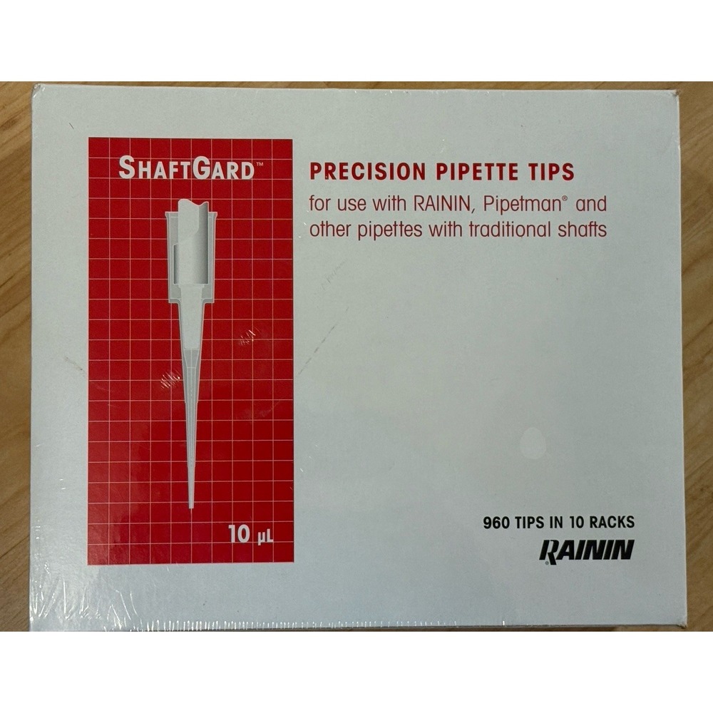 Rainin Shaftgard Precision Pipette Tips RT-10GF new 10uL BOX OF 960 TIPS